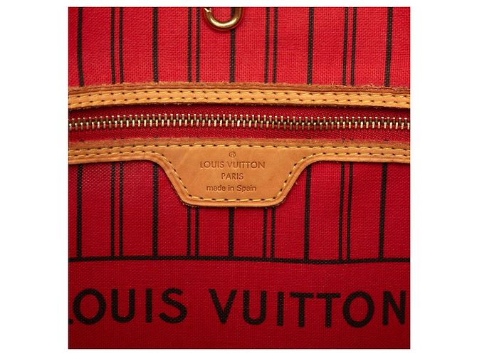 Borsa Tote Louis Vuitton Monogram Neverfull MM Marrone - vista 5