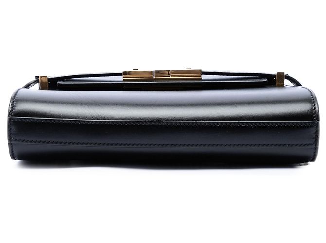 Mini bolsa transversal Manhattan em couro de vitelo liso preto Saint Laurent - vista 3