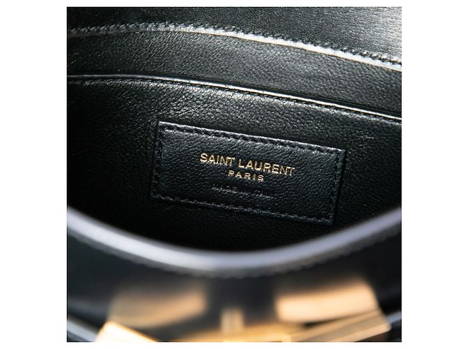 Mini bolsa transversal Manhattan em couro de vitelo liso preto Saint Laurent - vista 5