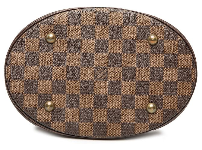 Bucket Borsa a secchiello Marais in Damier Ebene marrone Louis Vuitton - vista 3