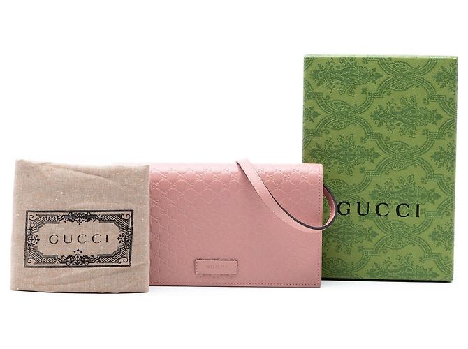 Borsa a tracolla Gucci Microguccissima Wallet on Strap Rosa - vista 8
