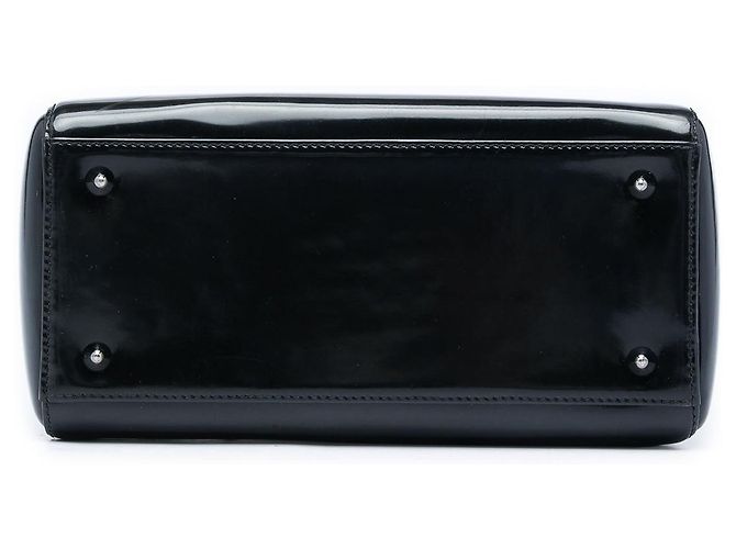 Borsa Lady Dior Medium in vernice nera Nero - vista 3