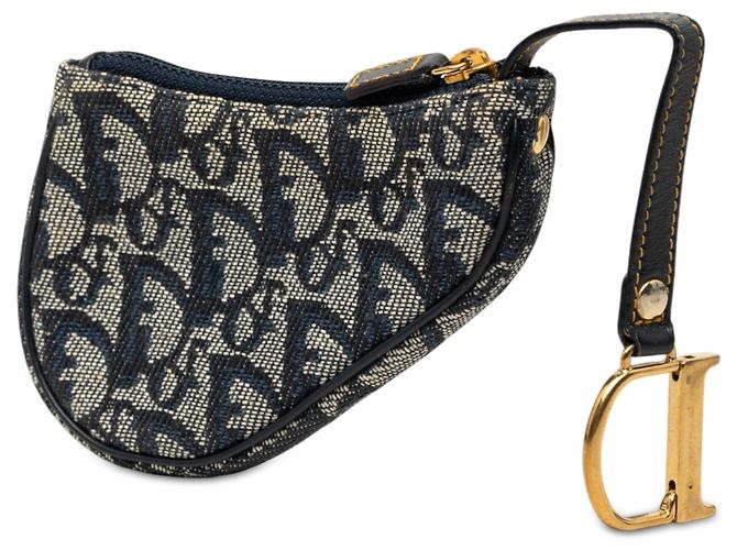 Portafoglio monete Diorissimo Trotter Saddle blu di Dior - vista 2