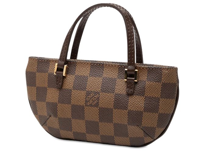 Pochette Manosque in Damier Ebene marrone Louis Vuitton - vista 2