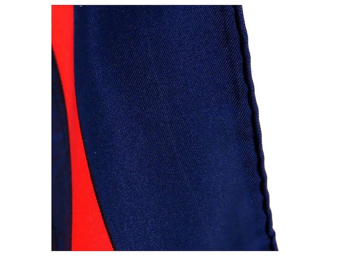 Hermès Eperon d Or 90 Schal Blau - Ansicht 8