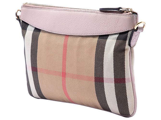 Borsa a tracolla Peyton in tela House Check beige Burberry - vista 2
