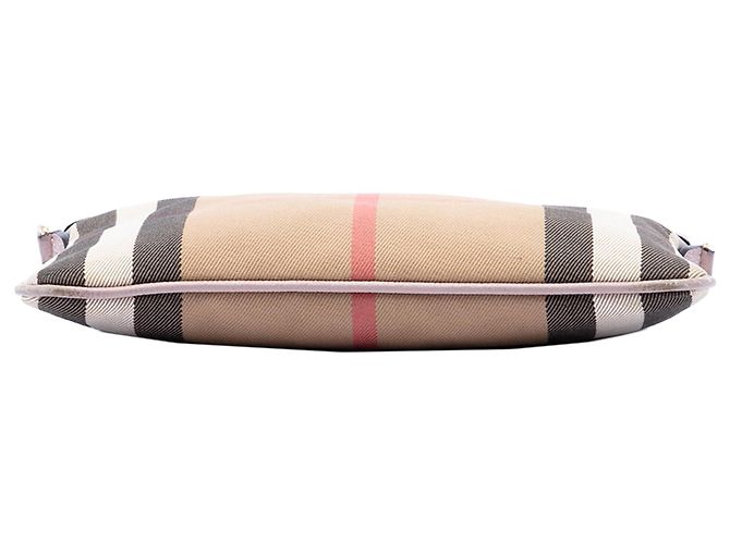 Borsa a tracolla Peyton in tela House Check beige Burberry - vista 3