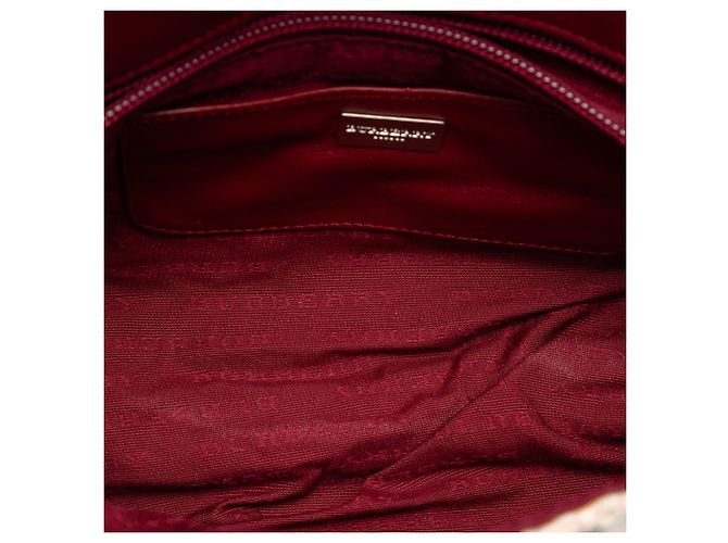 Borsa a tracolla in lana Burberry Mega Check beige - vista 4