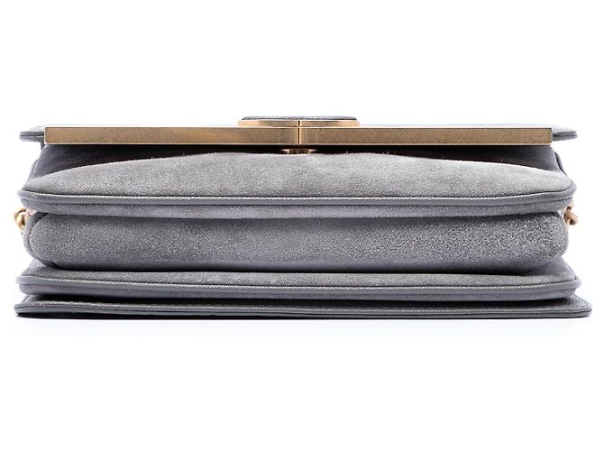 Borsa a tracolla Lady Coco Flap in caviar e scamosciato con Small CC cucito grigio di Chanel - vista 3