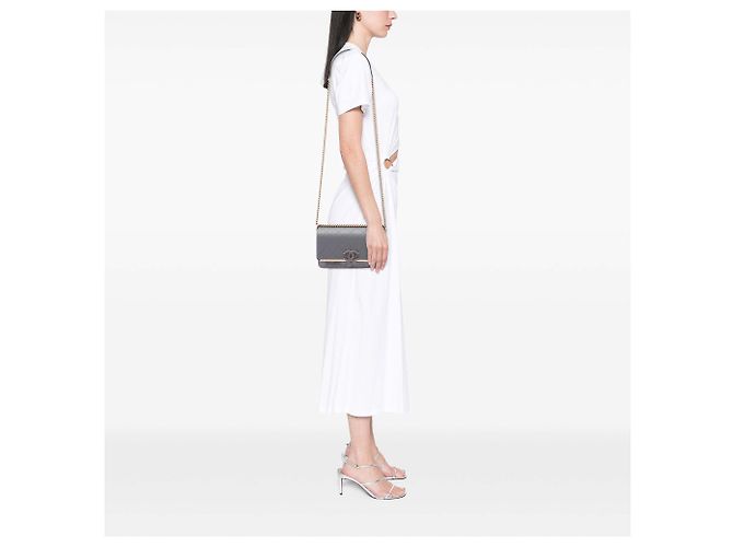 Borsa a tracolla Lady Coco Flap in caviar e scamosciato con Small CC cucito grigio di Chanel - vista 6