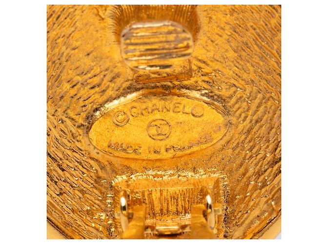 Orecchini a clip Chanel CC placcati oro e diamanti D'oro - vista 3