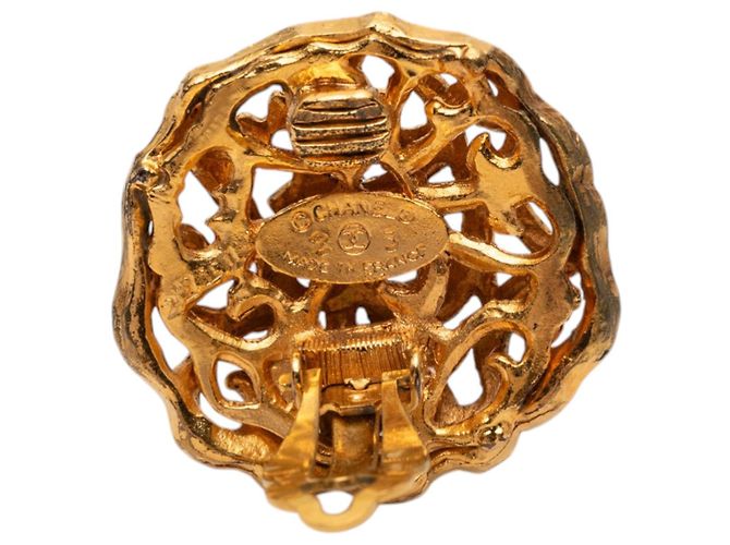 Chanel CC Clip-Ohrringe vergoldet Golden - Ansicht 3