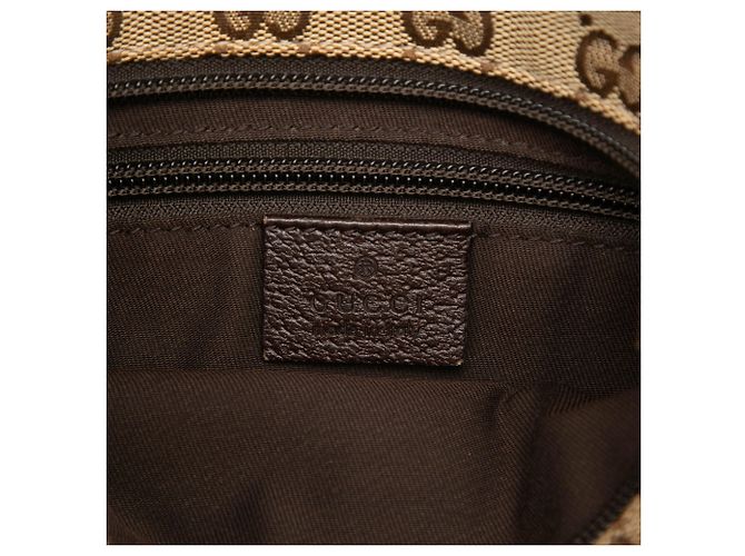 Borsa a tracolla Gucci GG Canvas Web beige - vista 5