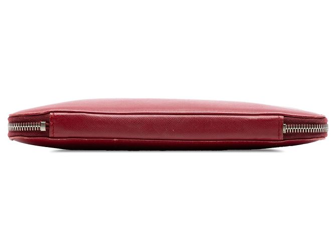 Custodia iPad e pochette con chiusura a zip in Saffiano rosso Prada - vista 3