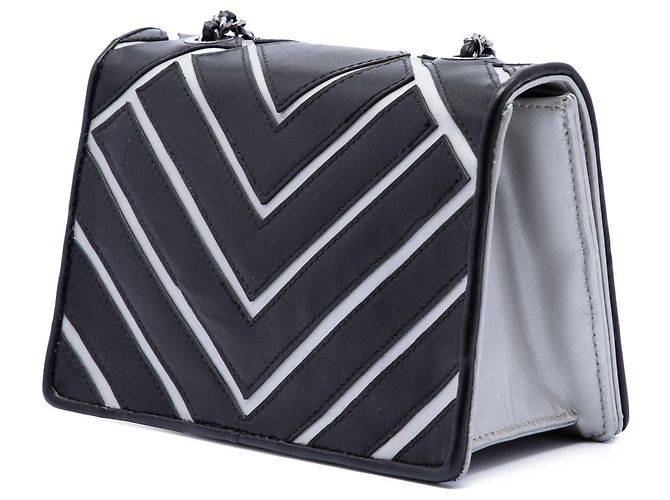 Borsa a Tracolla Chanel Small Chevron Lambskin Couture Flap Nera Nero - vista 2