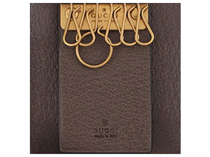 Beige Gucci GG Supreme Web Ophidia Key Case - view 4