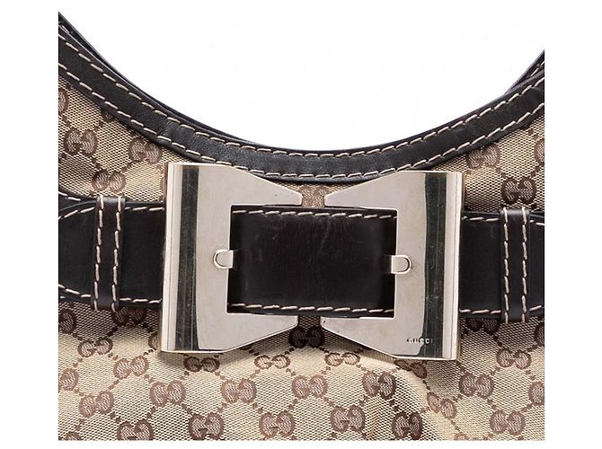 Borsa Hobo Gucci Large GG Canvas Dialux Queen Beige - vista 5
