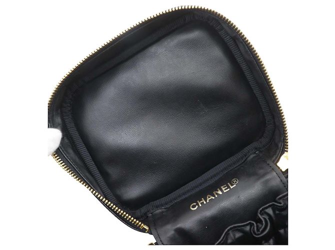 Vanity Beauty Case Chanel CC Caviar Nero - vista 12