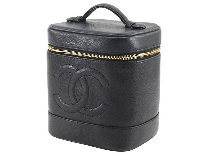 Vanity Beauty Case Chanel CC Caviar Nero - vista 2