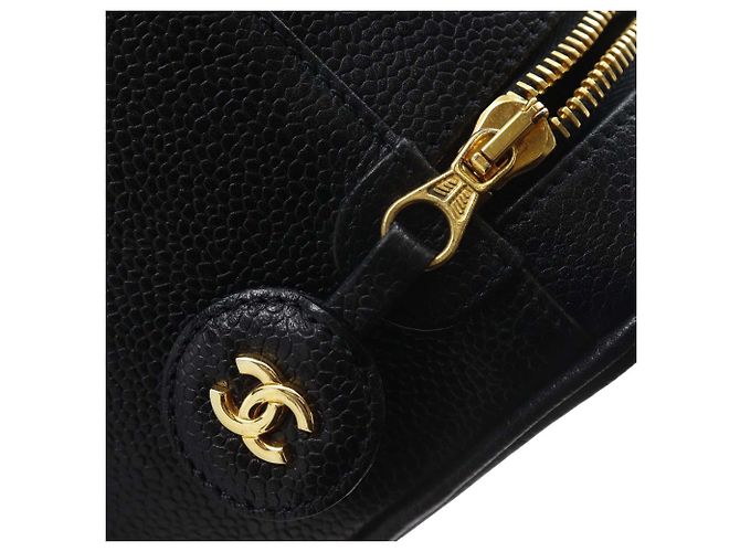 Vanity Beauty Case Chanel CC Caviar Nero - vista 7