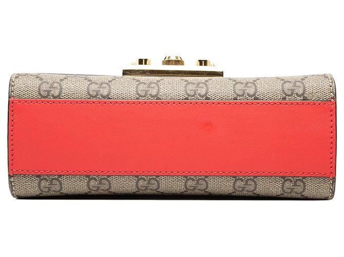 Borsa a tracolla e a spalla Gucci Small GG Supreme Love Padlock beige - vista 3