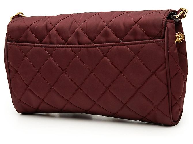 Borsa a tracolla in tessuto Impuntu Prada bordeaux Bordò - vista 2