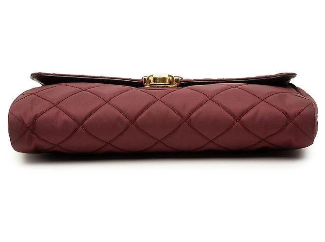 Borsa a tracolla in tessuto Impuntu Prada bordeaux Bordò - vista 3