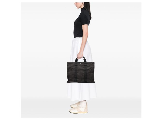 Hermès Herline MM Canvas Tote Bag in Grau - Ansicht 6
