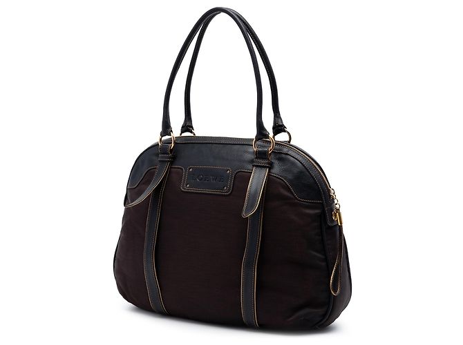 Borsa a mano LOEWE Nylon Anagram marrone - vista 2