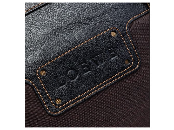 Borsa a mano LOEWE Nylon Anagram marrone - vista 5