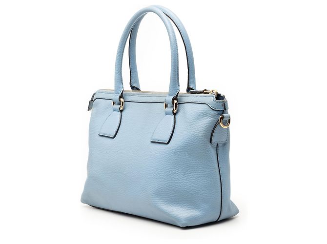 Borsa satchel Blue Gucci Dollar in pelle di vitello GG Charm - vista 2