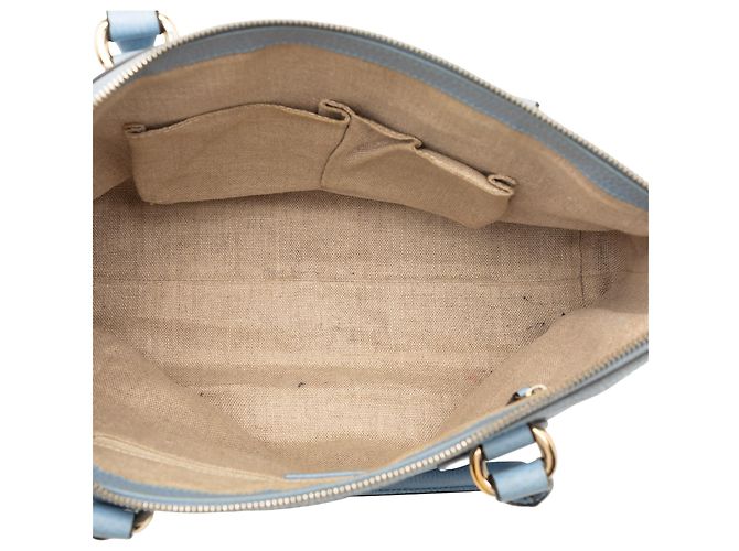 Borsa satchel Blue Gucci Dollar in pelle di vitello GG Charm - vista 4