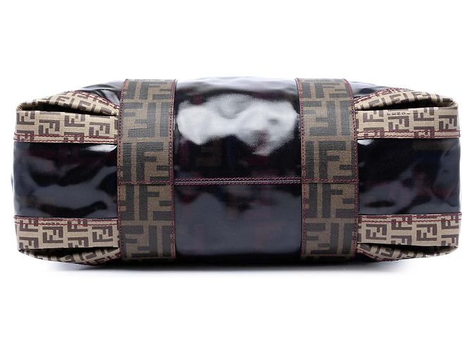 Tote Fendi Large Zucca Coated Canvas B Mix Nero - vista 3