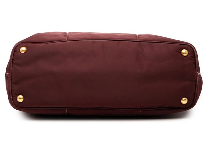Tote Tessuto Canapa rosso con logo Prada - vista 3