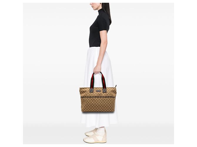 Tote in tela GG Canvas marrone Gucci - vista 8