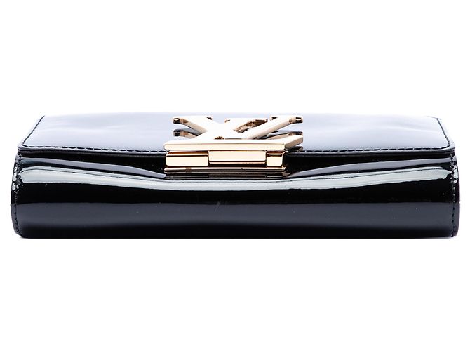 Borsa a tracolla Black Louis Vuitton Vernis Louise Sliding Chain MM Nero - vista 3