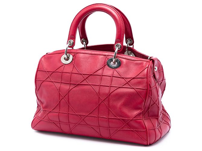Borsa Granville Cannage Polochon in agnello rosso Dior - vista 2