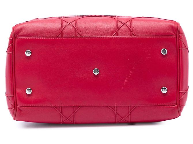 Borsa Granville Cannage Polochon in agnello rosso Dior - vista 3