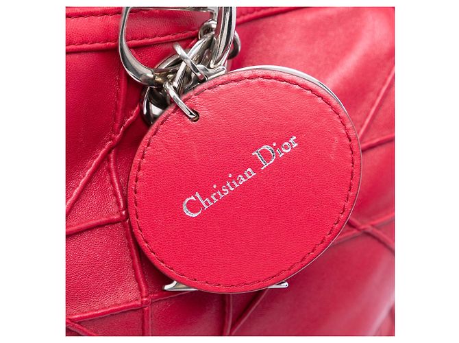 Borsa Granville Cannage Polochon in agnello rosso Dior - vista 5