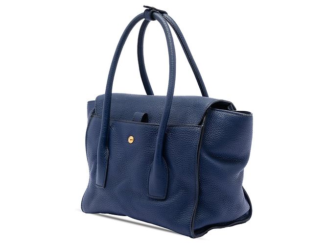 Borsa Blue Prada Vitello Daino Sound Lock - vista 2