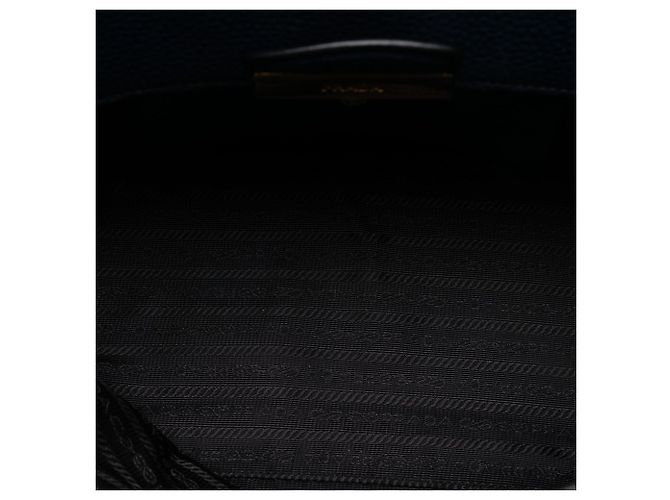 Borsa Blue Prada Vitello Daino Sound Lock - vista 4