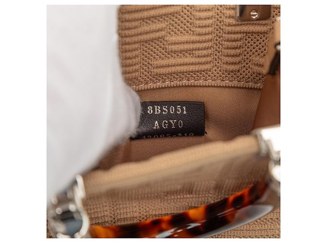 Fendi Sunshine Shopper Tote aus braunem Mini Zucca Präge-Technikgewebe - Ansicht 6