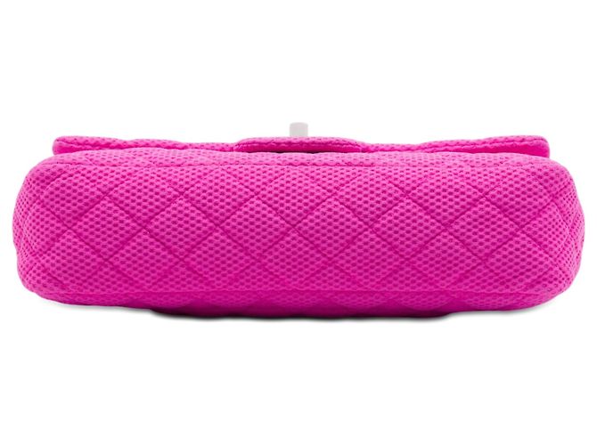 Borsa a tracolla Chanel Medium Classic Mesh Single Flap Rosa - vista 3