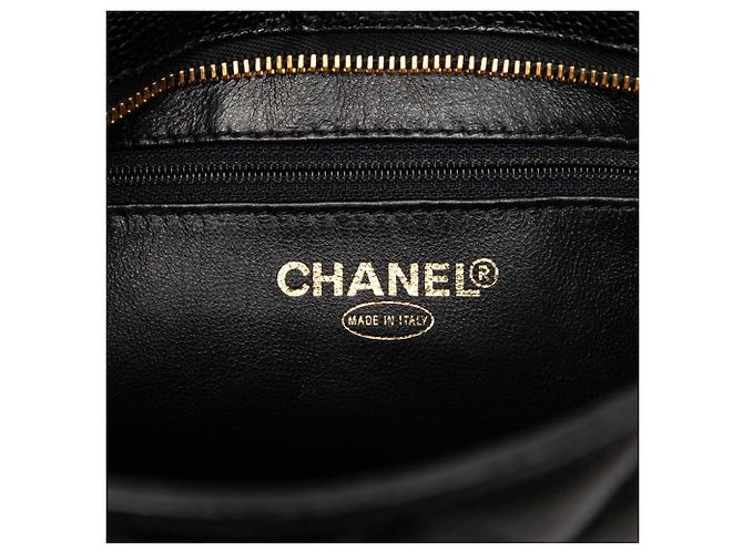 Black Chanel Caviar Medallion Tote Schwarz - Ansicht 5