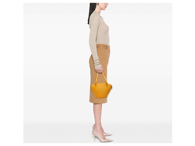 Borsa a tracolla Louis Vuitton Epi Saint Jacques PM gialla con tracolla lunga Giallo - vista 7
