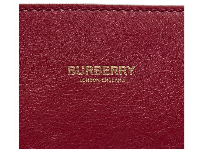 Red Burberry Small Leather Peggy Bucket Bag Satchel - view 5