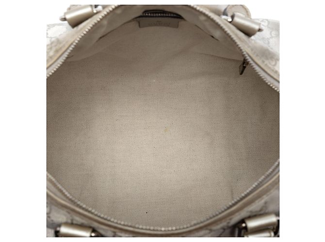 Borsa Boston Gucci Medium GG Imprime Argento - vista 4