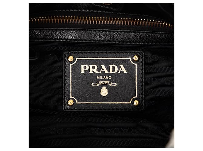 Bow Borsa Prada Tessuto con stampa pitone e fiocco nera Nero - vista 5