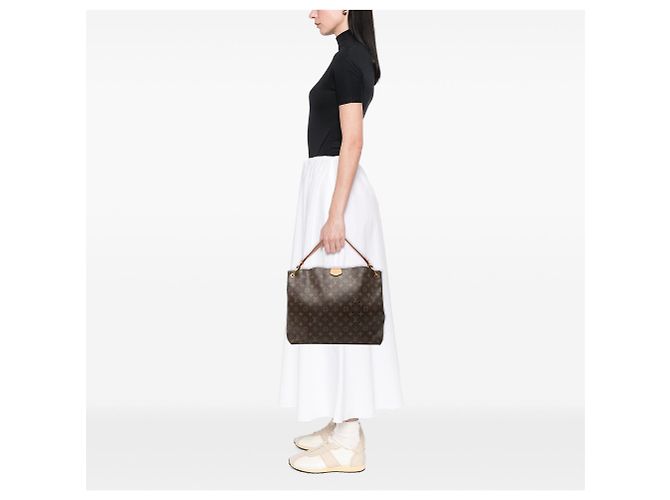 Borsa a Spalla Louis Vuitton Monogram Graceful MM Marrone - vista 7