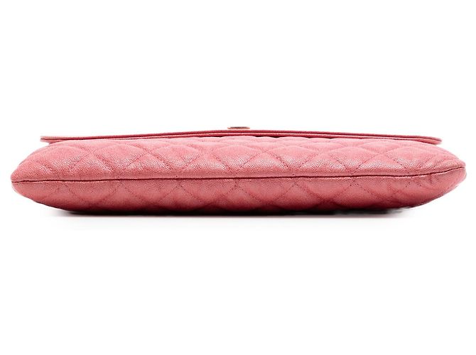 Beauty Case e Clutch Chanel Medium Iridescent Quilted Caviar Rosa - vista 3